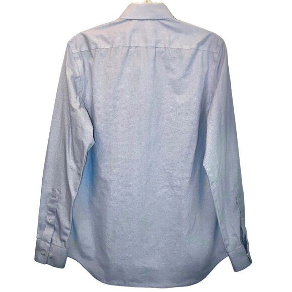 Michael Kors Airsoft Stretch Non Iron Dress Shirt in White/Blue Men’s M Slim Fit - Picture 3 of 6